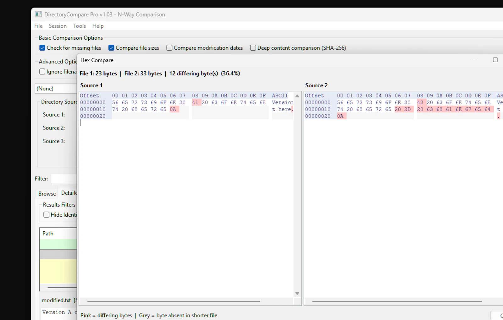 DirectCompare screenshot 5