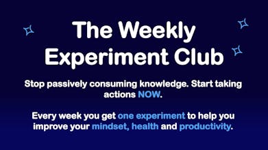 The Weekly Experiment Club (Newsletter) gallery image