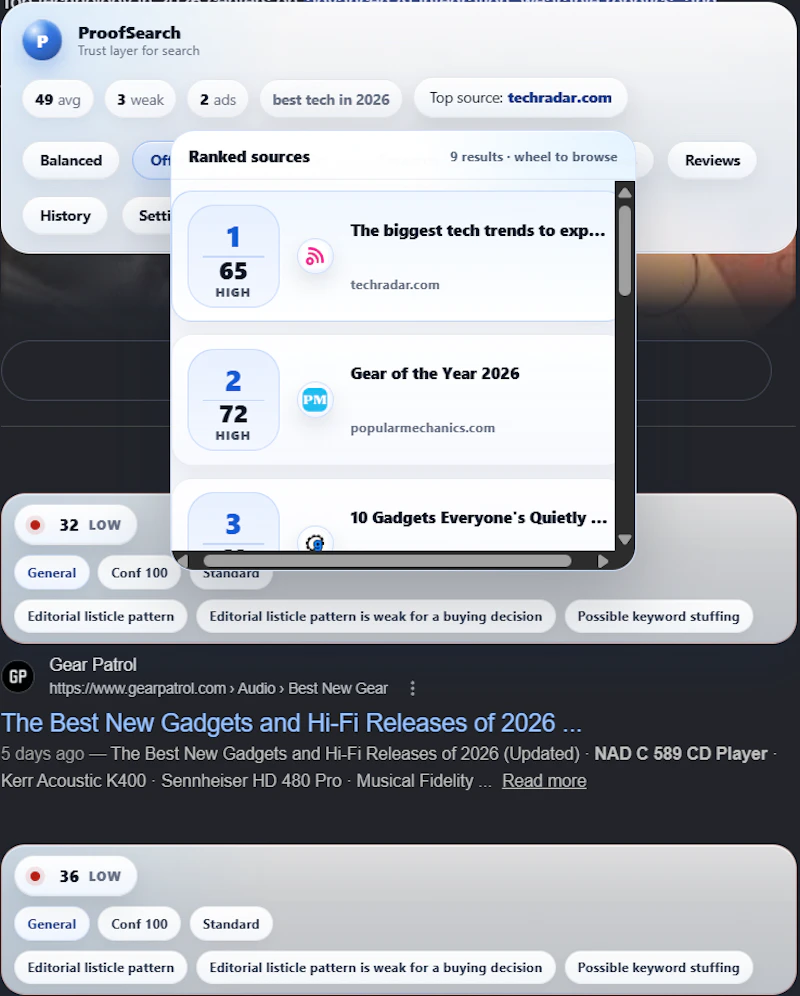 ProofSearch screenshot 3
