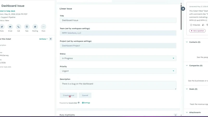 IssueLinker screenshot 1 (video preview)