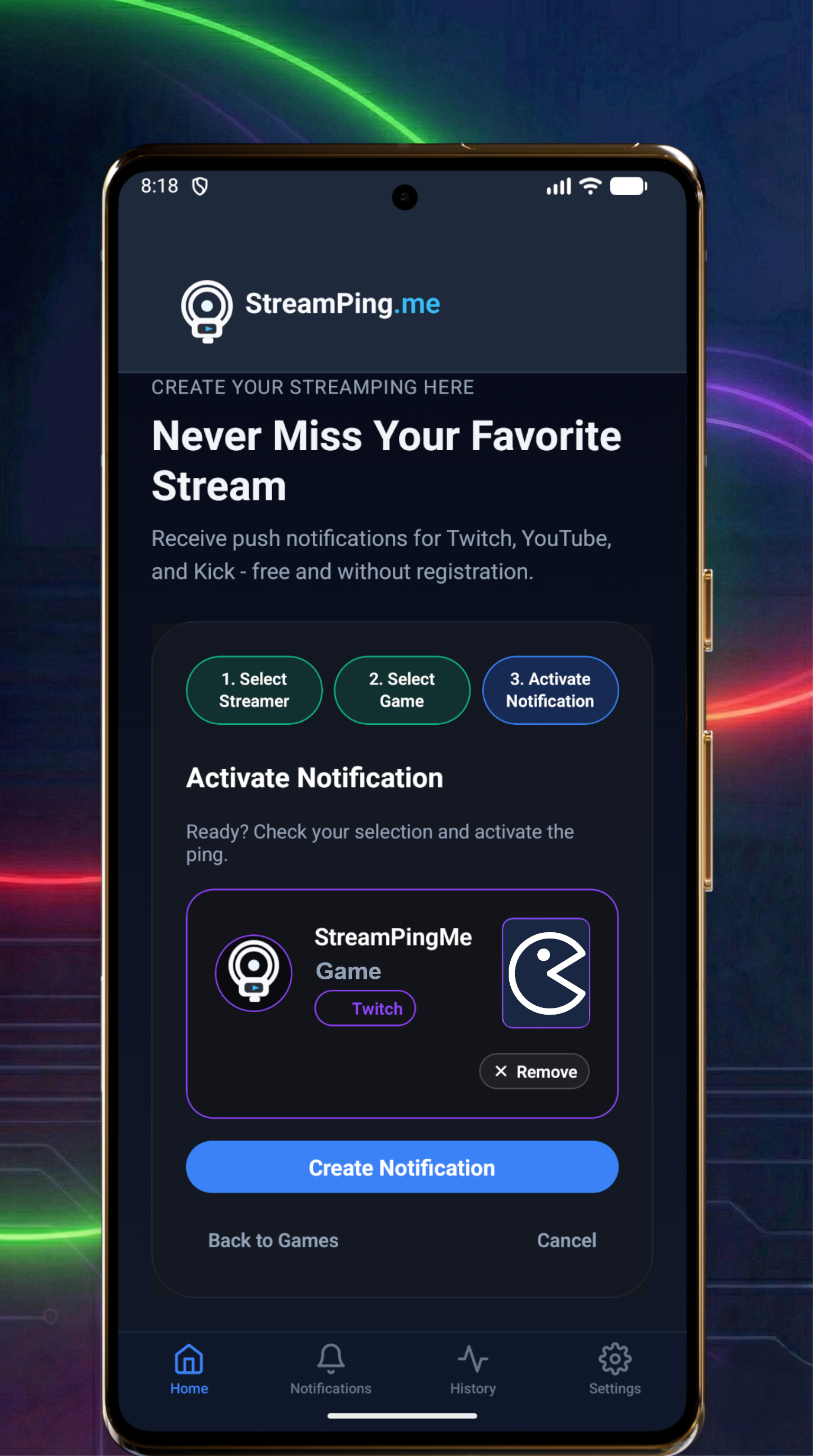 StreamPing gallery image