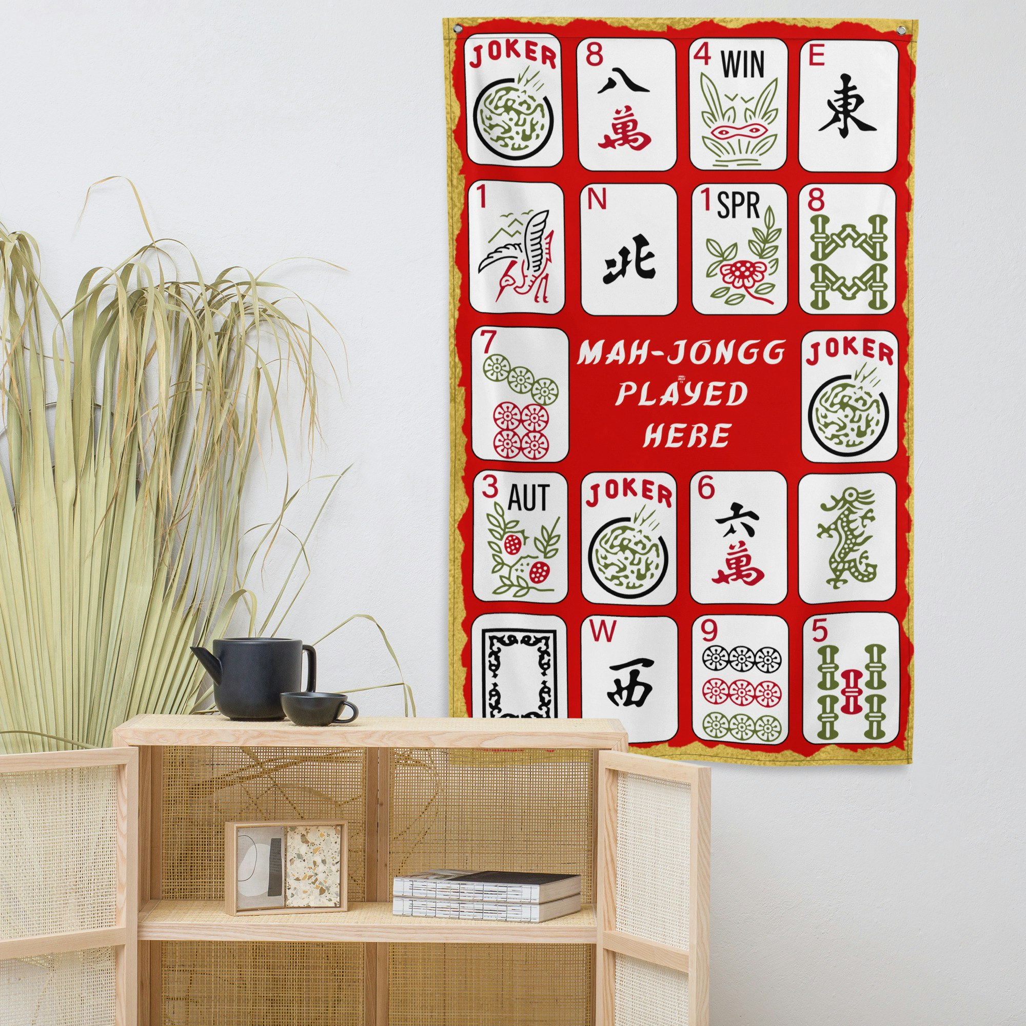 MAH-JONGG Flag or Banner 