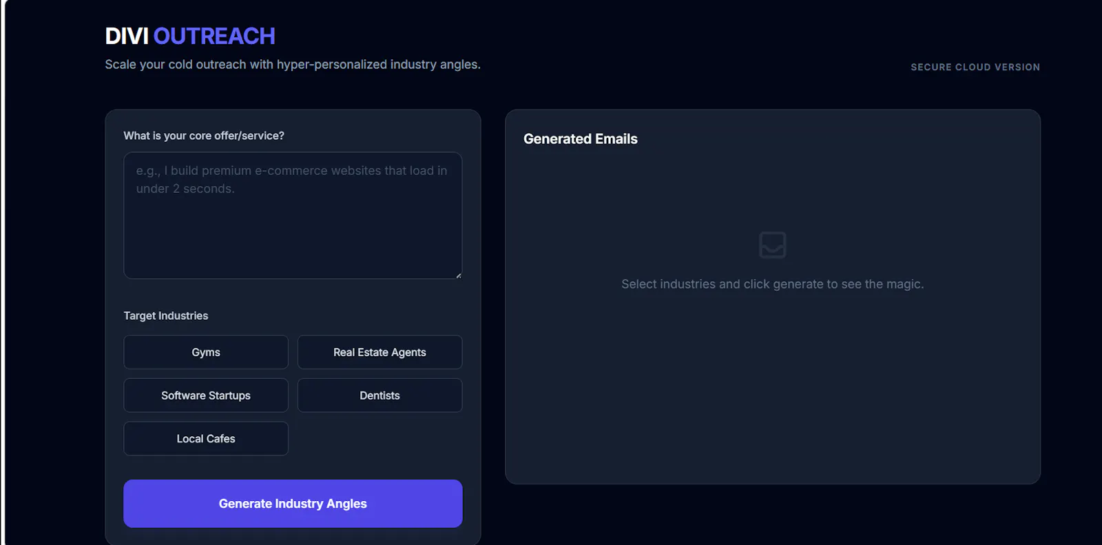 DIVI OUTREACH screenshot 2