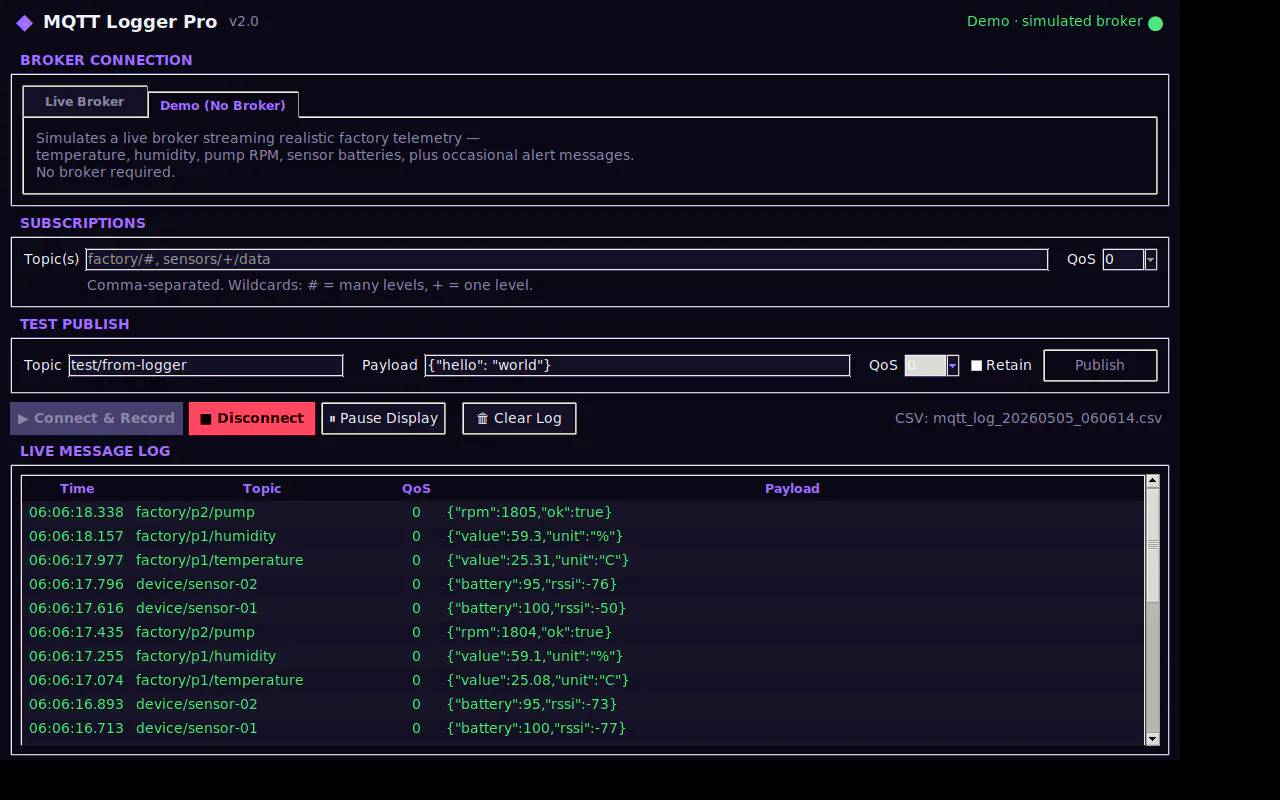 MQTT Logger gallery image