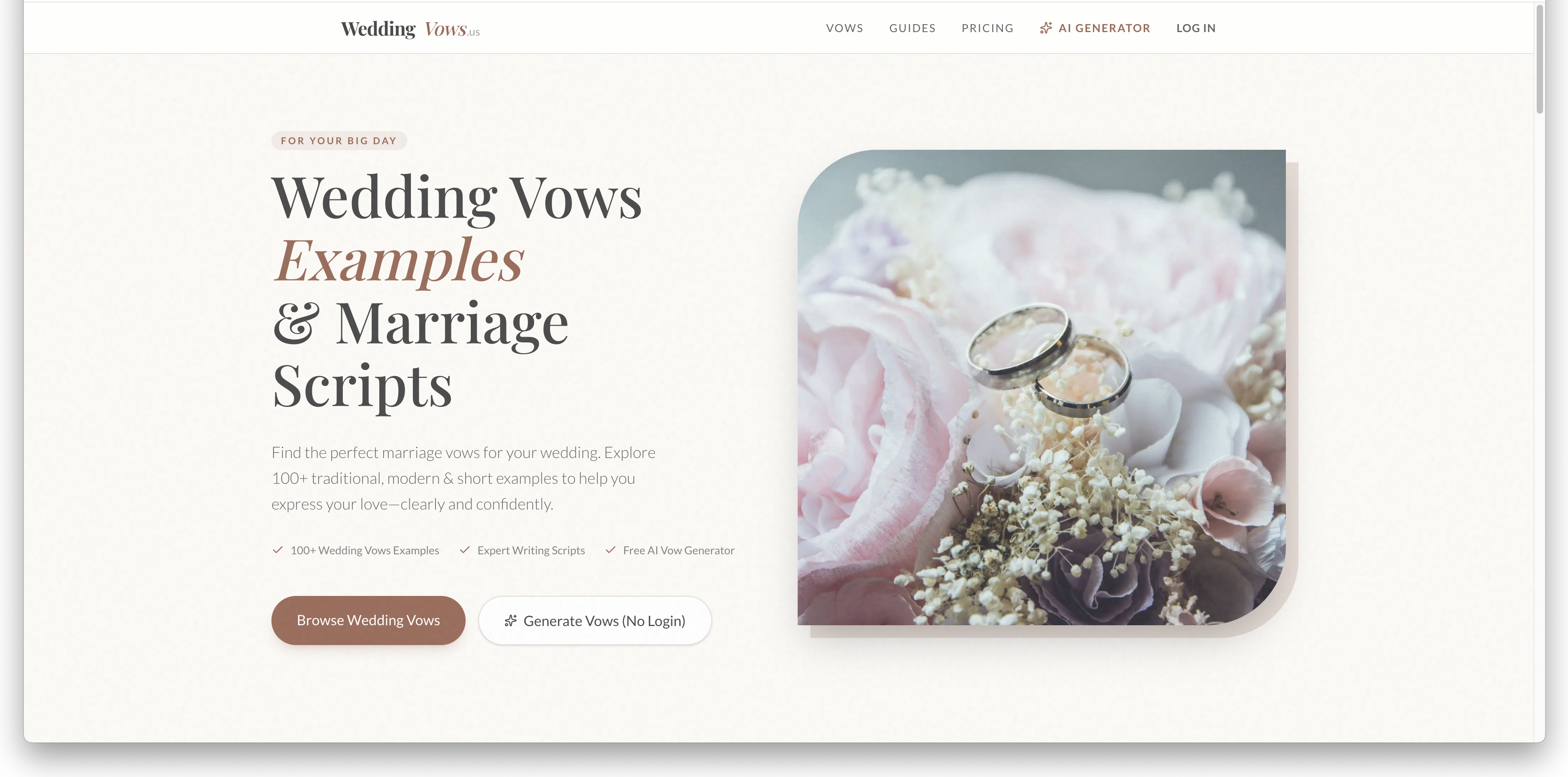 Wedding Vows AI gallery image