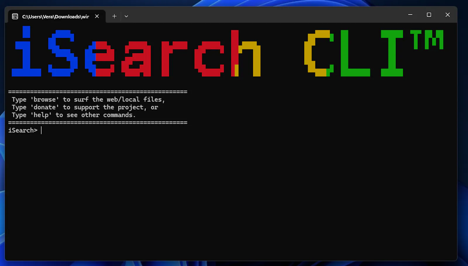 iSearch CLI™ screenshot 1
