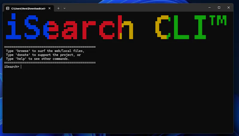 iSearch CLI™ screenshot 1
