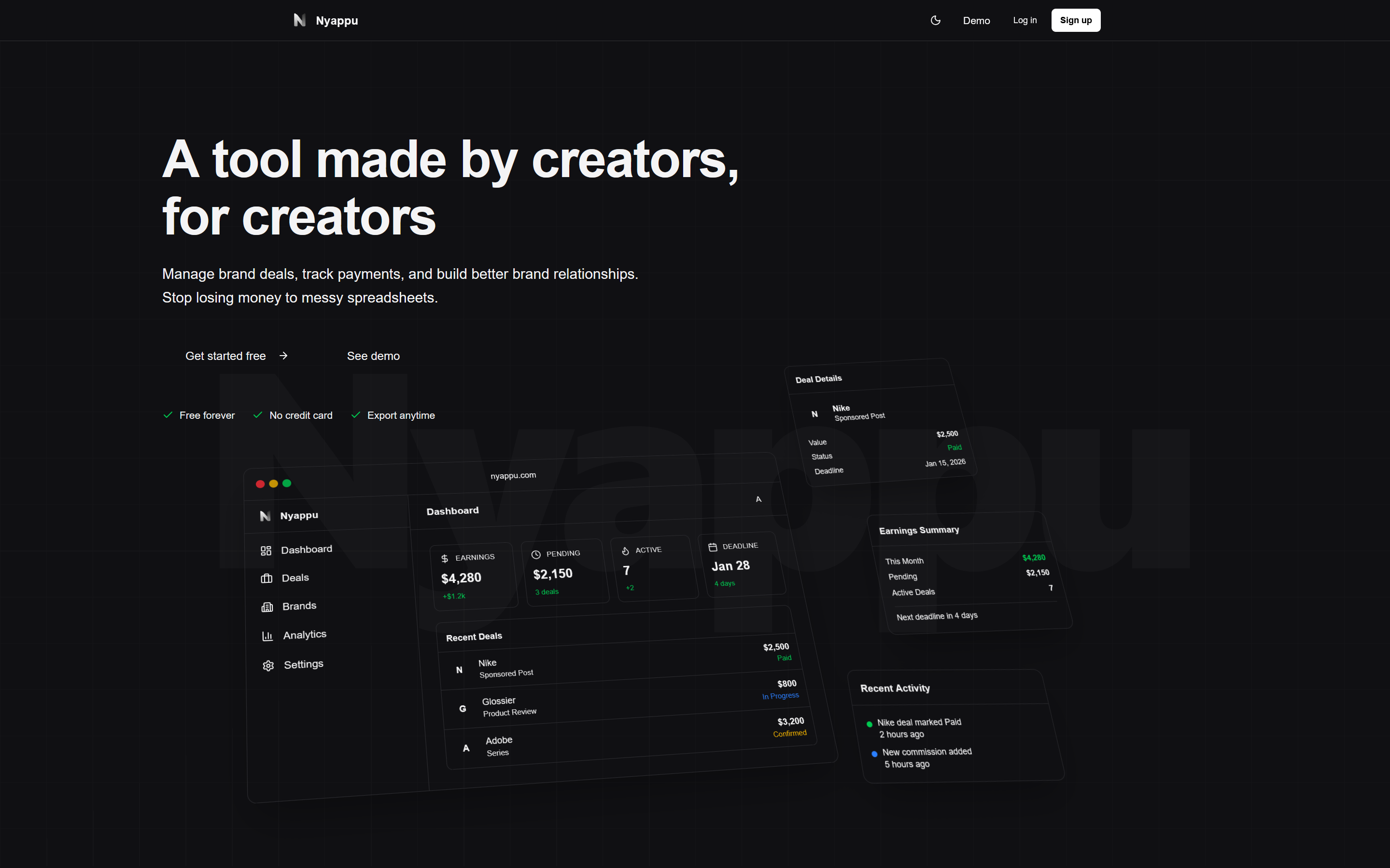Nyappu - Main product screenshot demonstrating key features and user interface