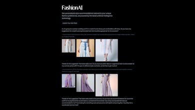 FashionAI by ChatBotKit gallery image