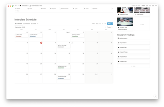 User Research Hub Notion Template gallery image