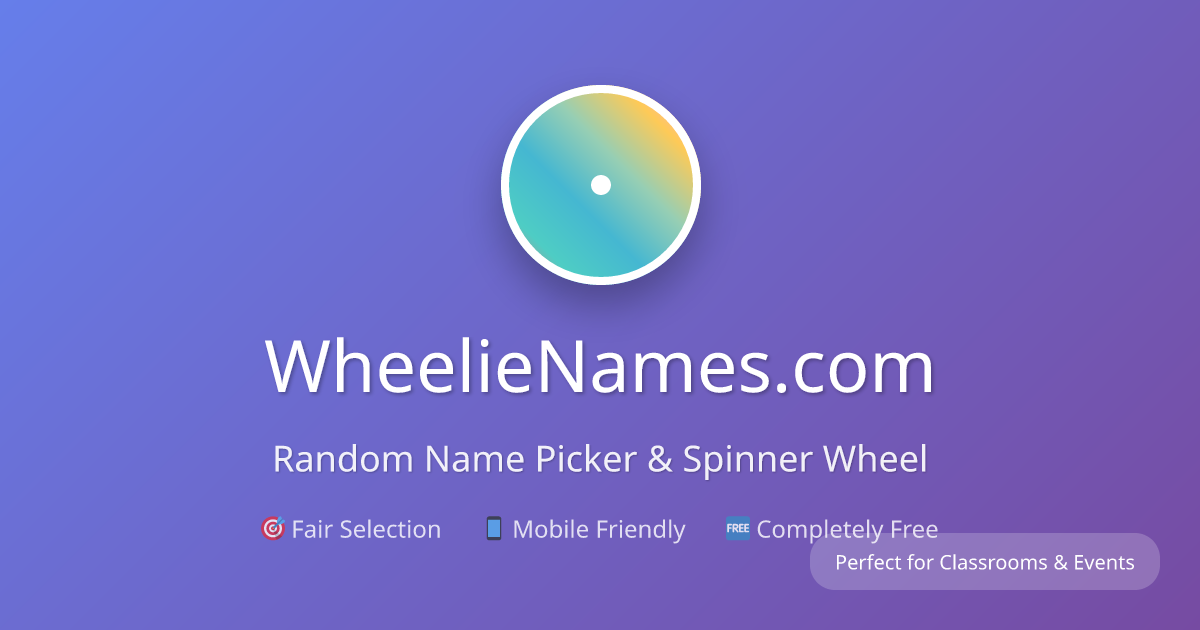 WheelieNames - Random name picker wheel with secure results media 1