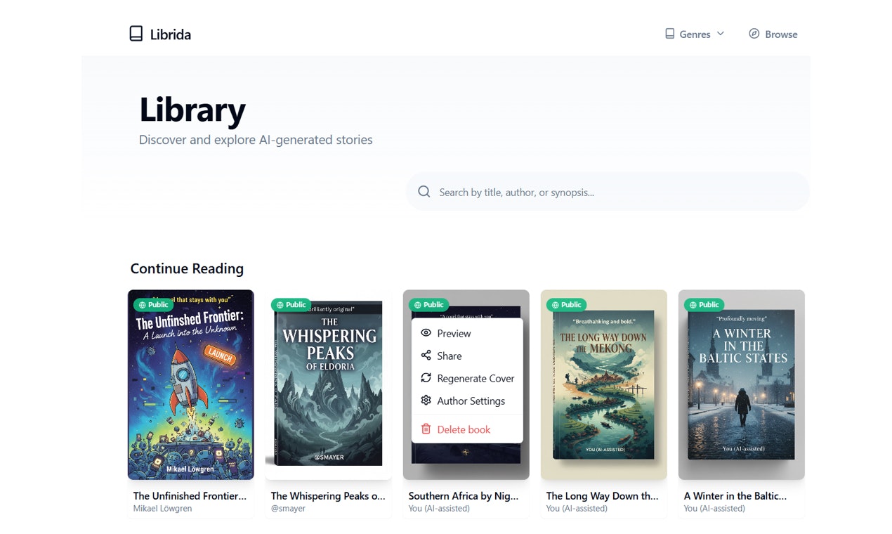 Librida - Screenshot 3 showing product features and functionality