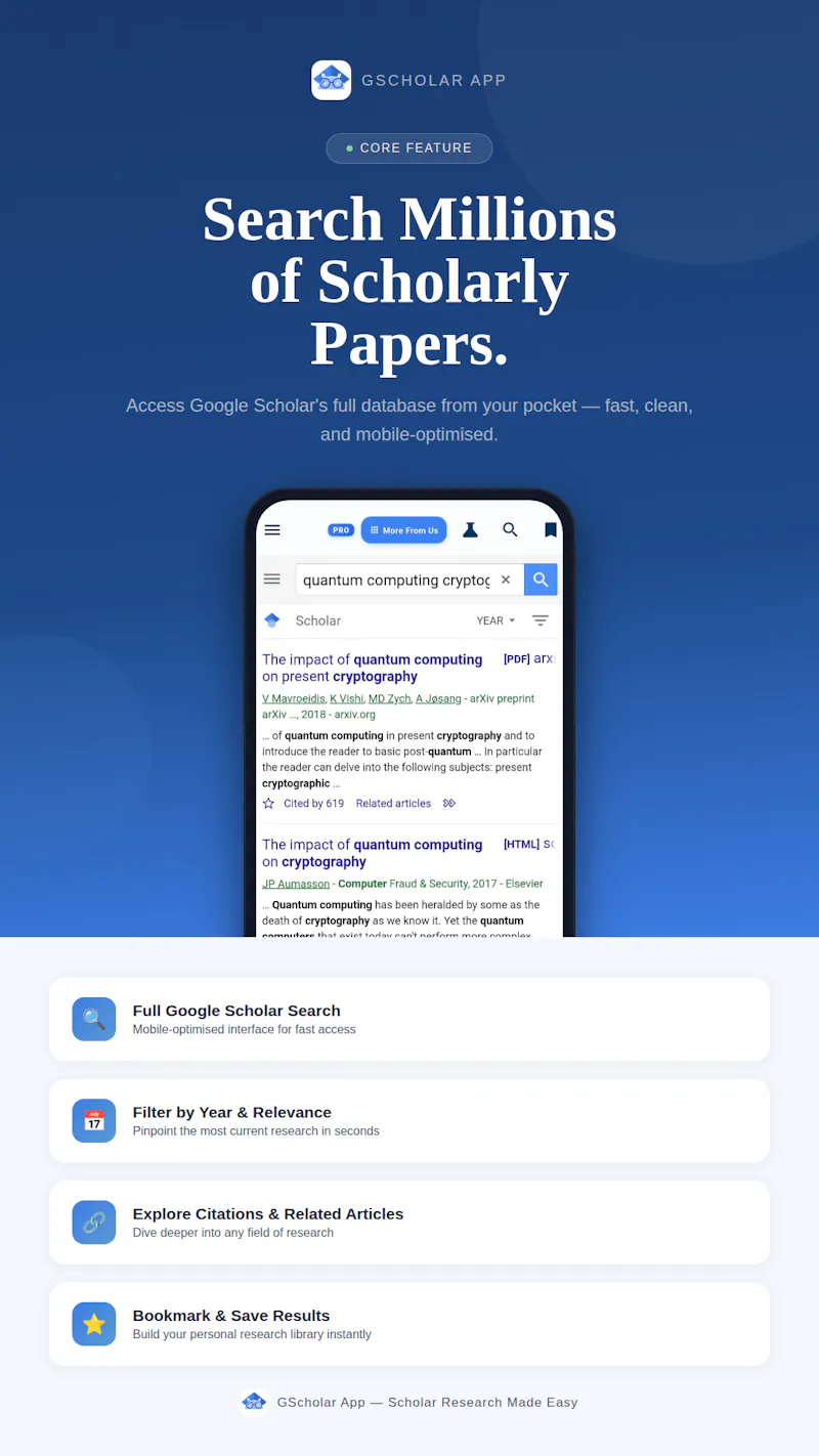 GScholar App screenshot 1