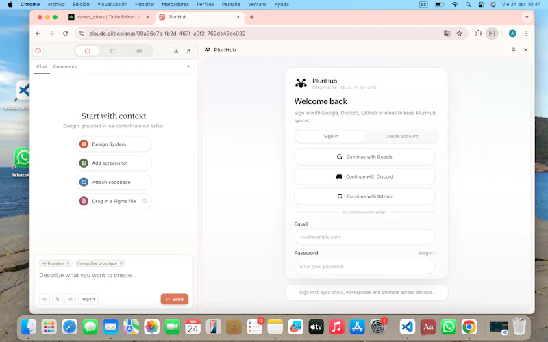 PluriHub screenshot 2