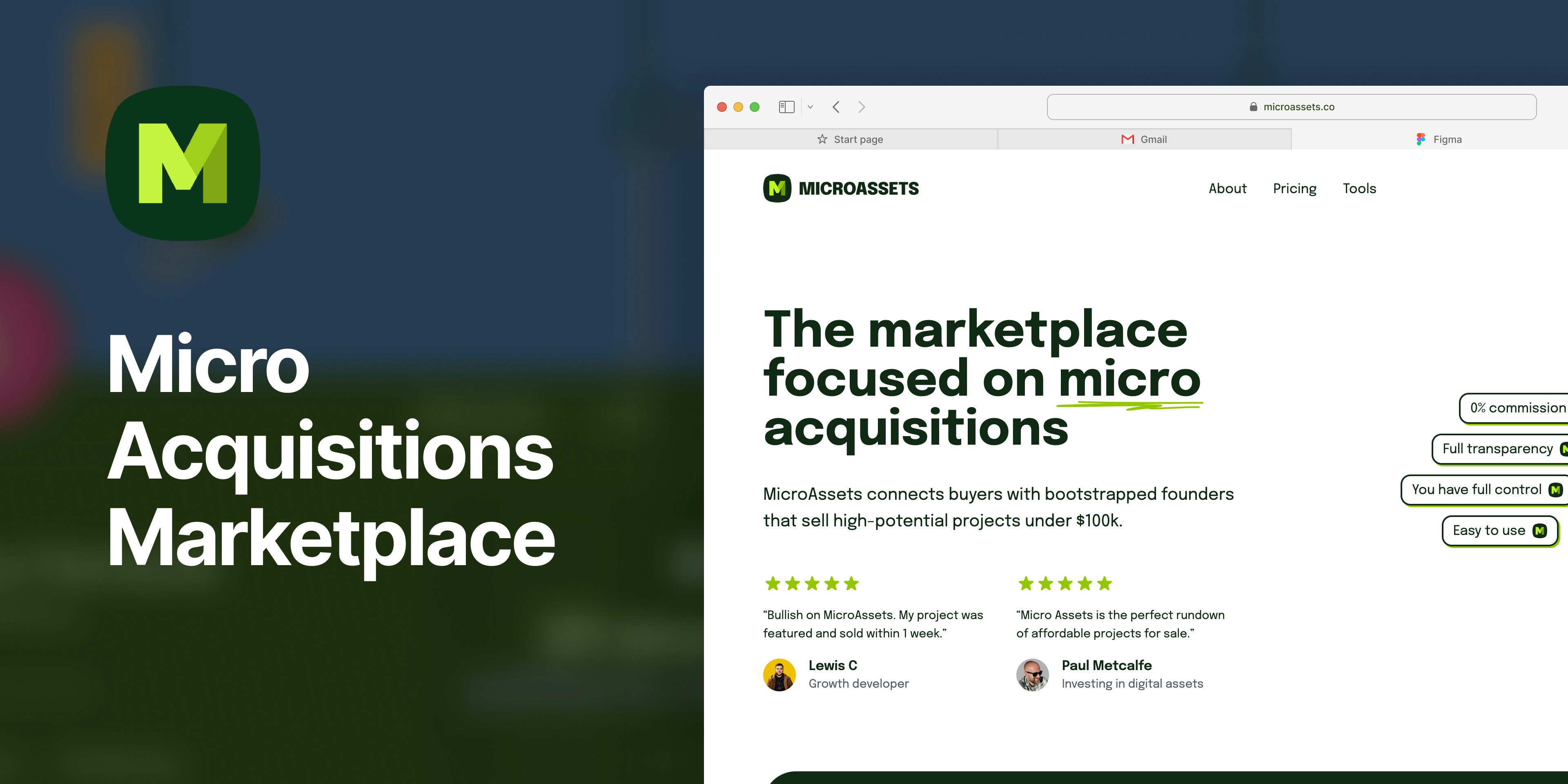 microassets - The marketplace focused on micro acquisitions