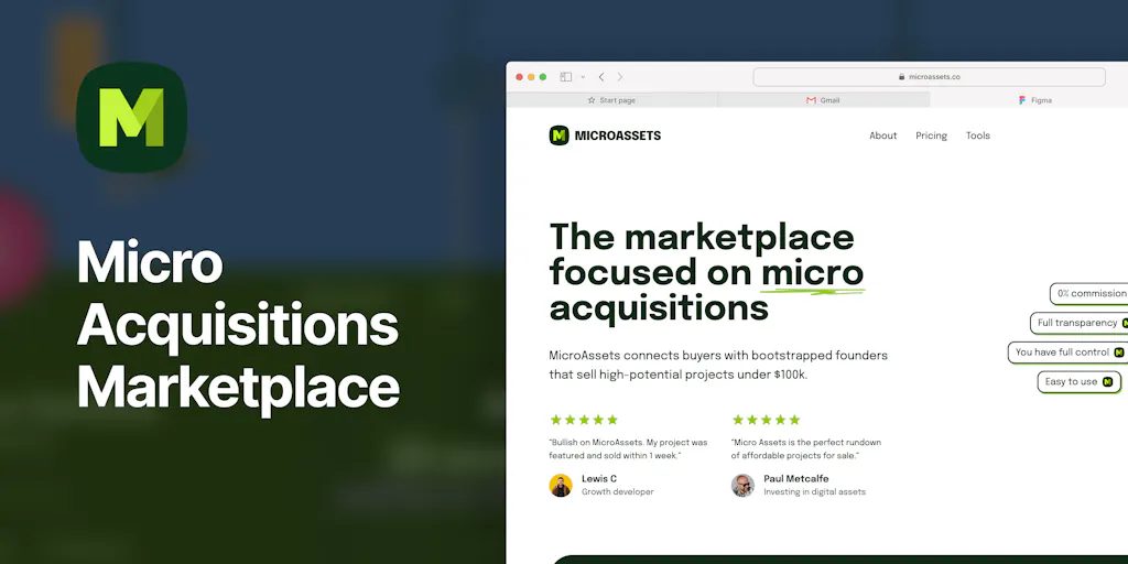 MicroAssets: The marketplace focused on micro acquisitions | Product Hunt