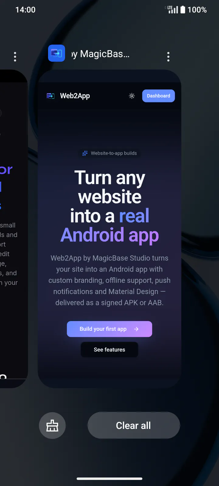 Web2App by MagicBase Studio