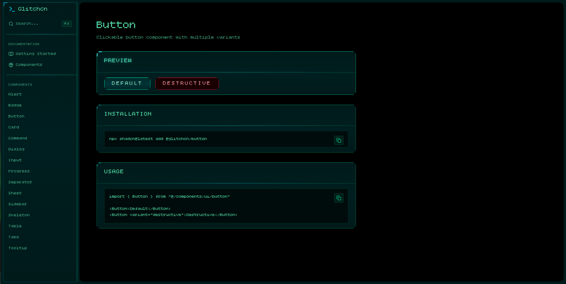 Glitchcn/ui gallery image