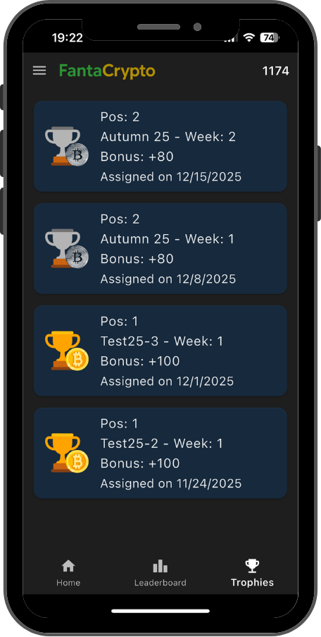 FantaCrypto - Screenshot 4 showing product features and functionality