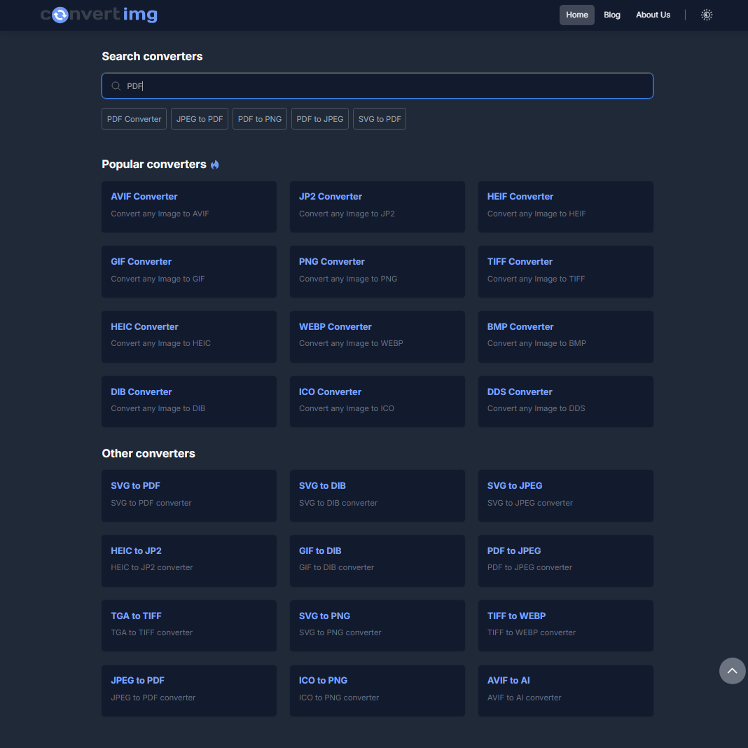 Free Image Converter - ConvertImg.com - Screenshot 3 showing product features and functionality