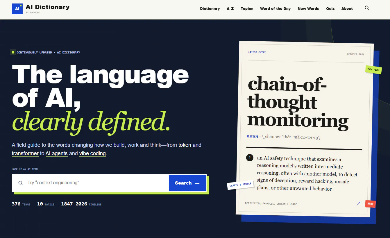 The Dadgogo Dictionary of AI gallery image