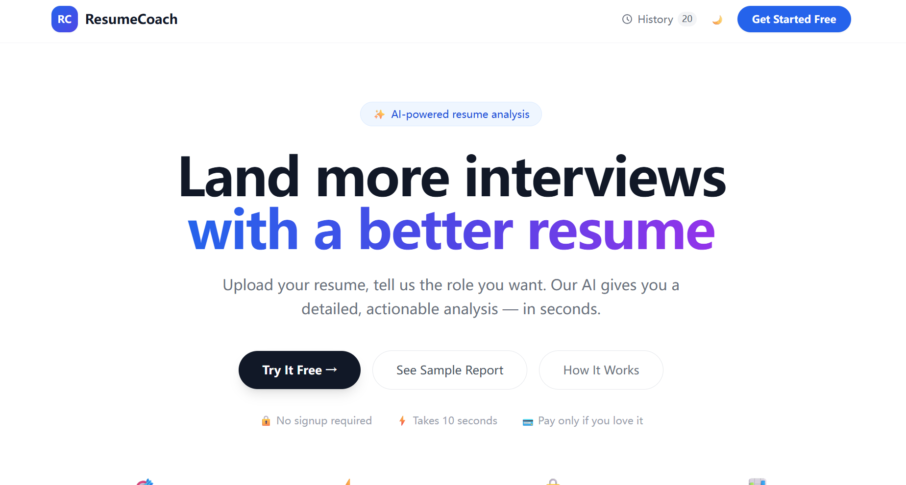 Free AI resume analyzer gallery image