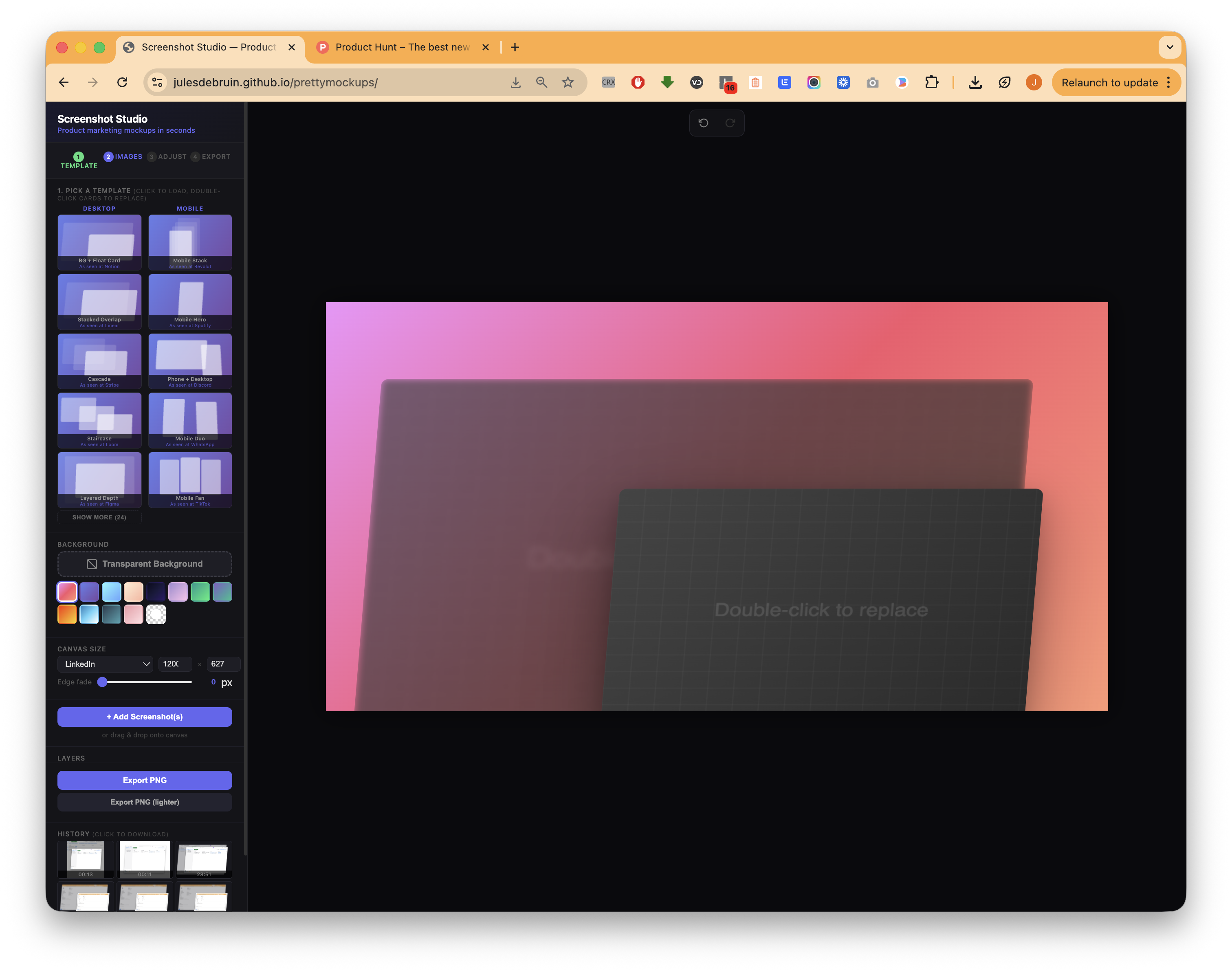 Pretty Mockups - Screenshot 2 showing product features and functionality
