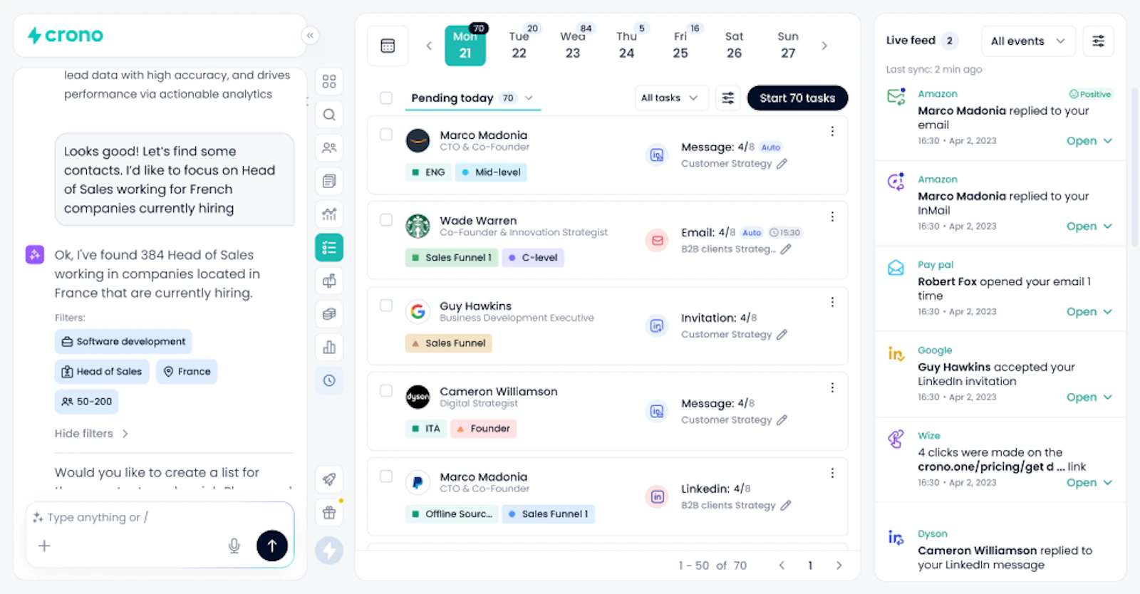 The Agentic Sales Engine by Crono screenshot 2
