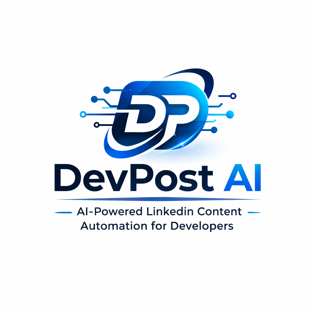 DevPost AI - Product Hunt launch logo and brand identity