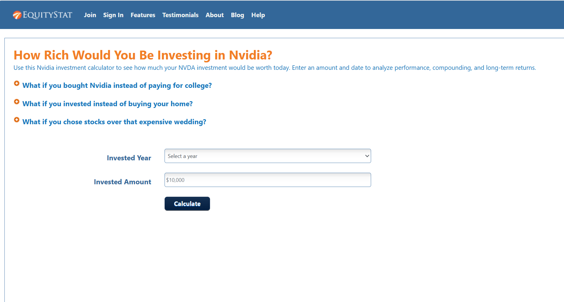 Nvidia Wealth Calculator gallery image
