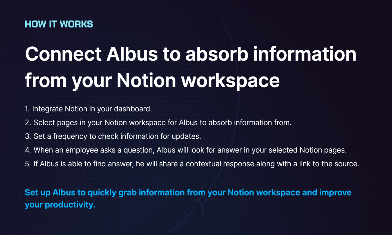 startuptile Albus for Notion??-Built-for-you GPT-4 contextual knowledge base using Notion