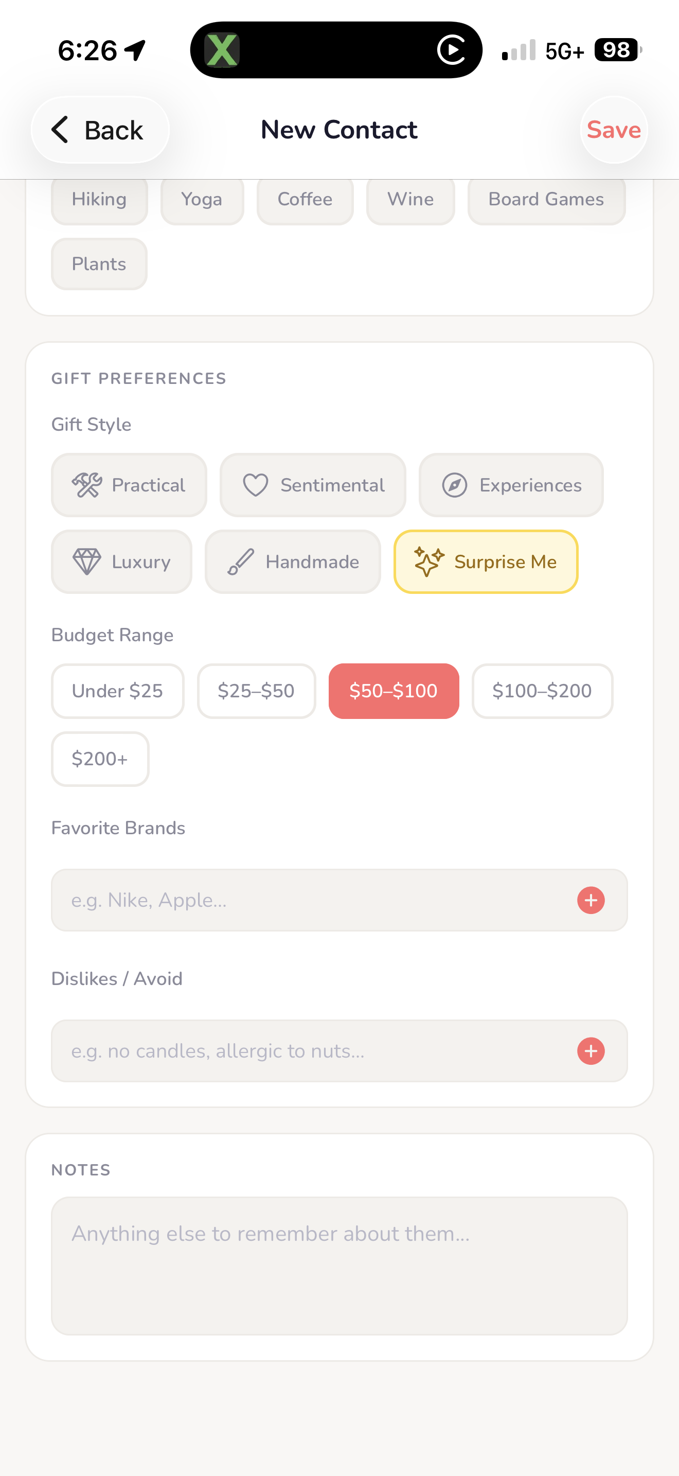 GiftMinder - Gift Planner & AI - Screenshot 3 showing product features and functionality