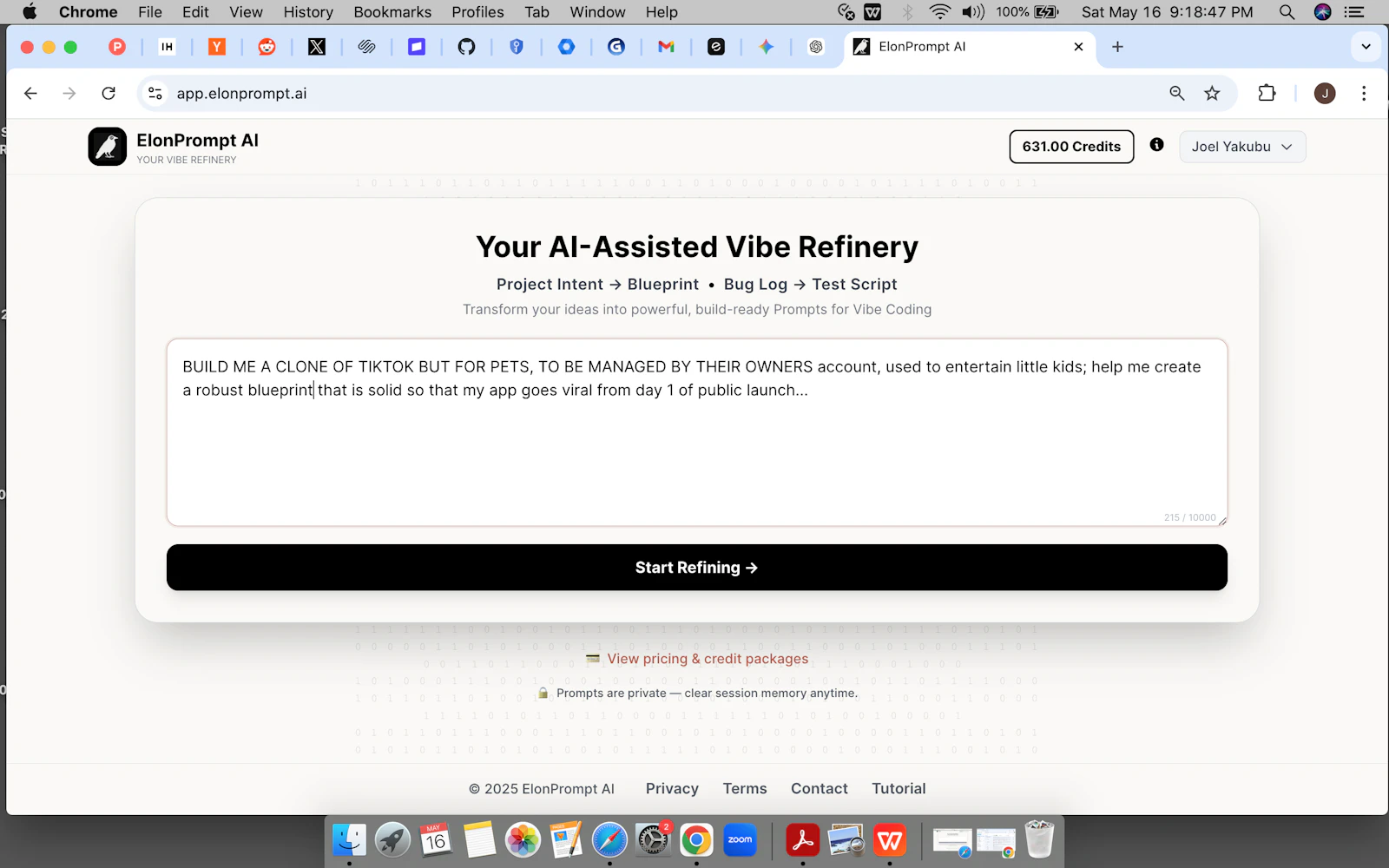 ElonPrompt AI: Your Vibe Coding Refinery screenshot 2
