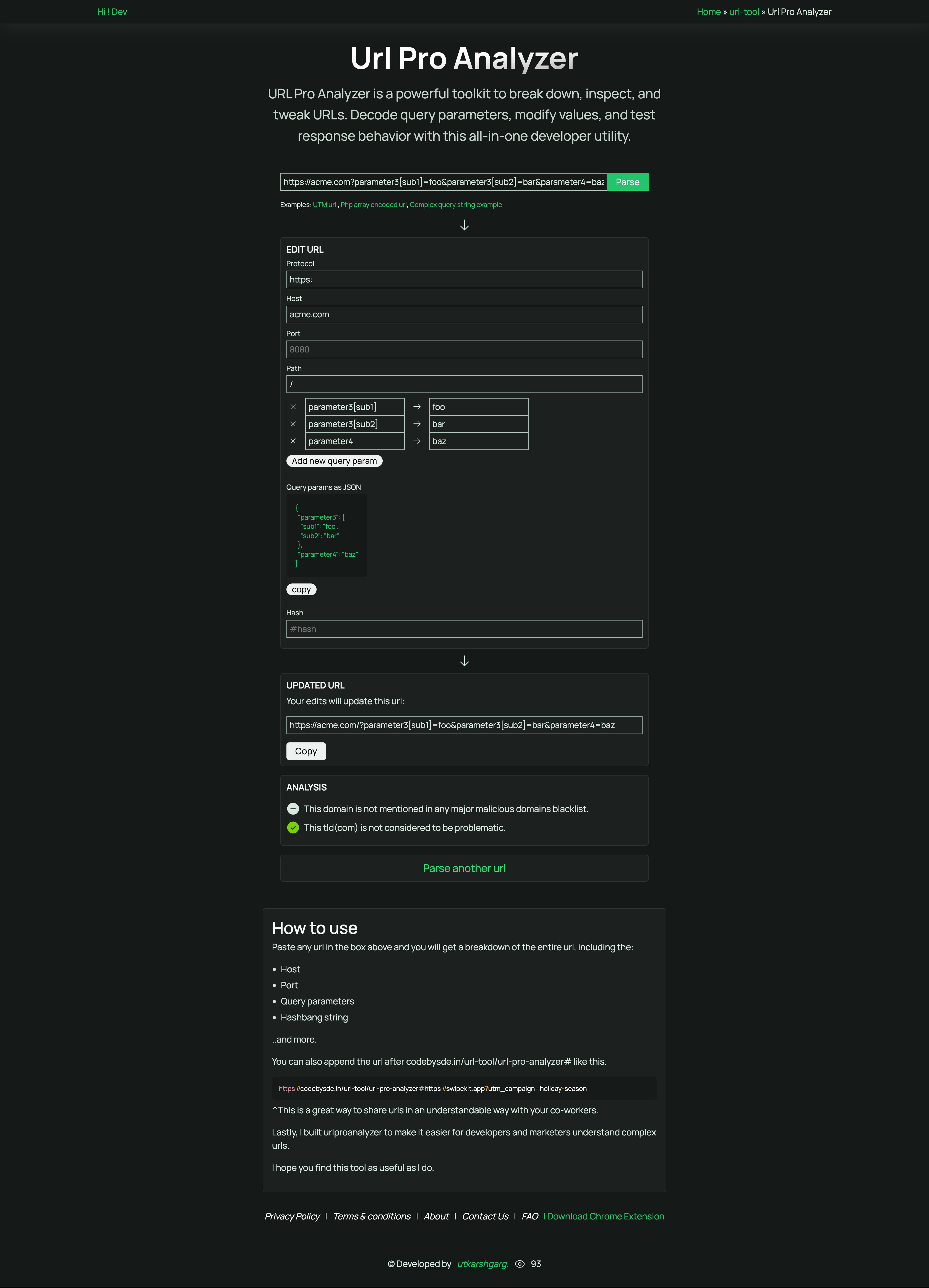 URL Pro Analyzer - URL's analyseren en decoderen als een pro.Snel, schoon en gemakkelijk. media 2