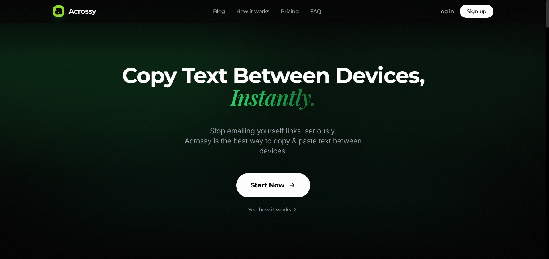 Acrossy - Main product screenshot demonstrating key features and user interface