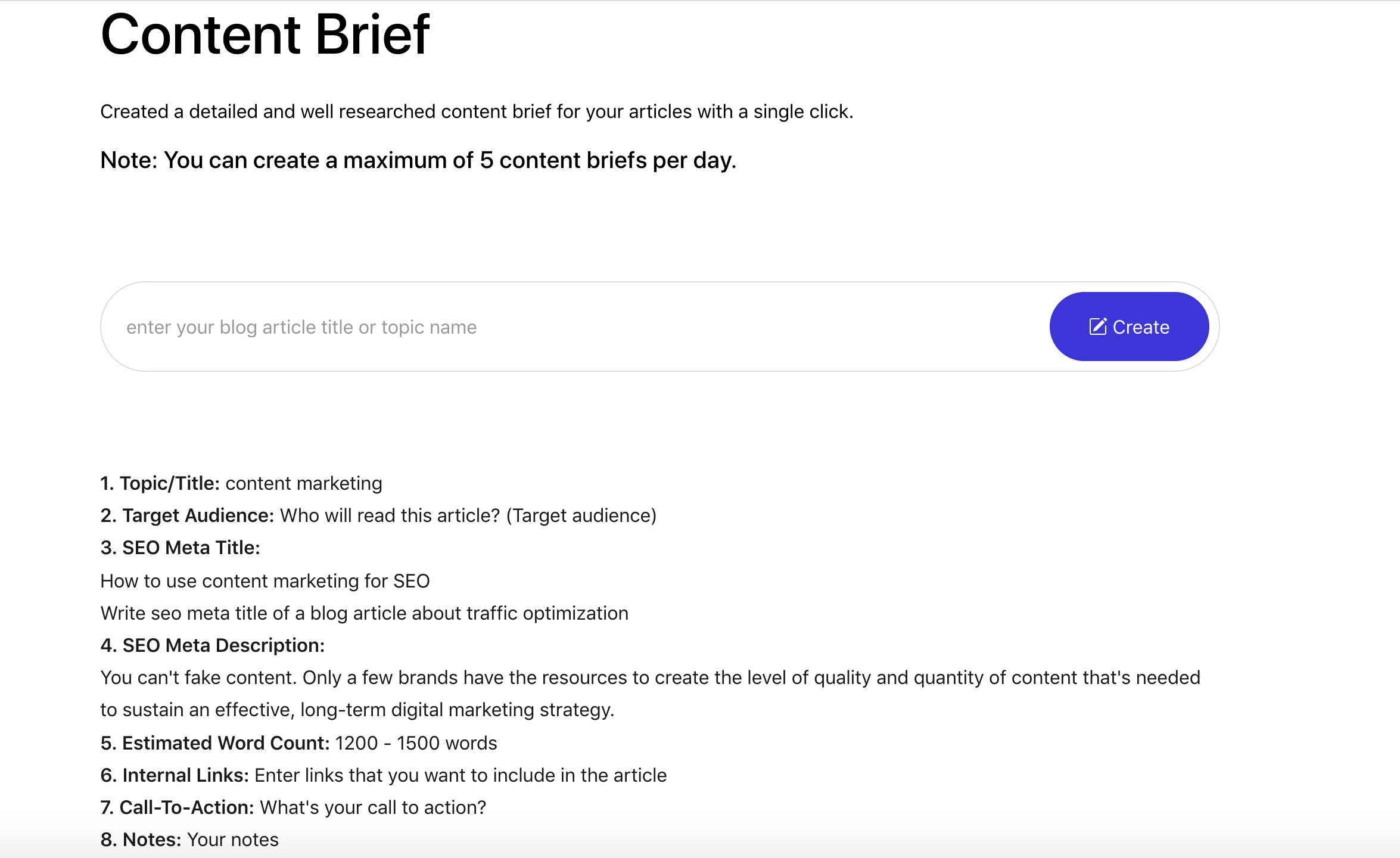 Content Briefs by Research AI gallery image