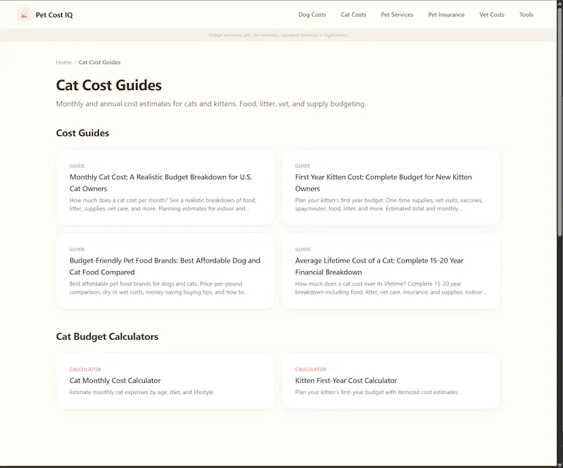 Pet Cost IQ screenshot 2