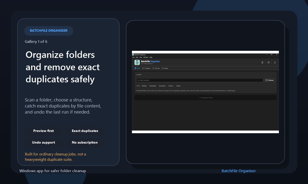 BatchFile Organiser gallery image