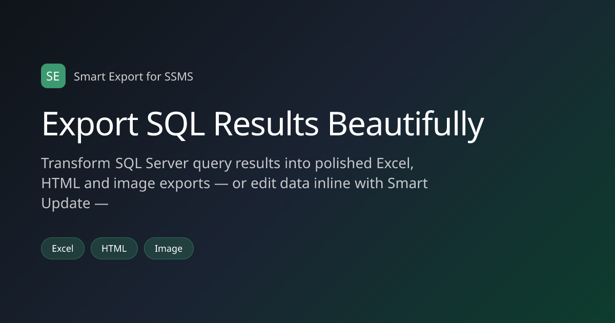 SSMS SQL Editor & Export Tool gallery image