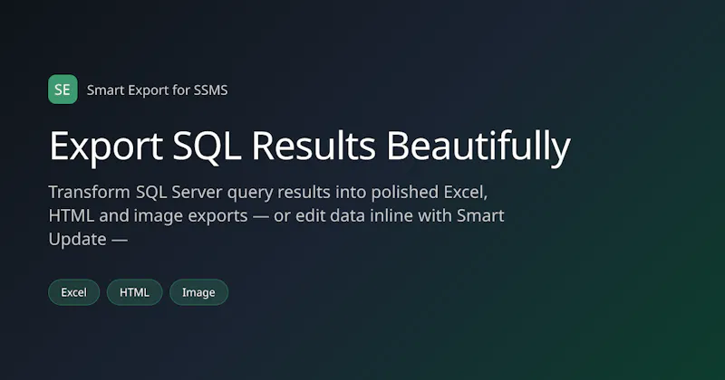 SSMS SQL Editor & Export Tool screenshot 2