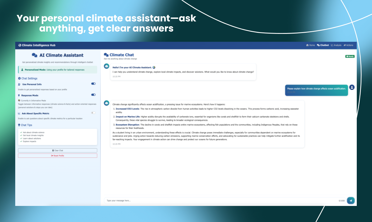 Hub di intelligenza climatica - Ottieni previsioni e spiegazioni dei cambiamenti climatici personalizzati media 2