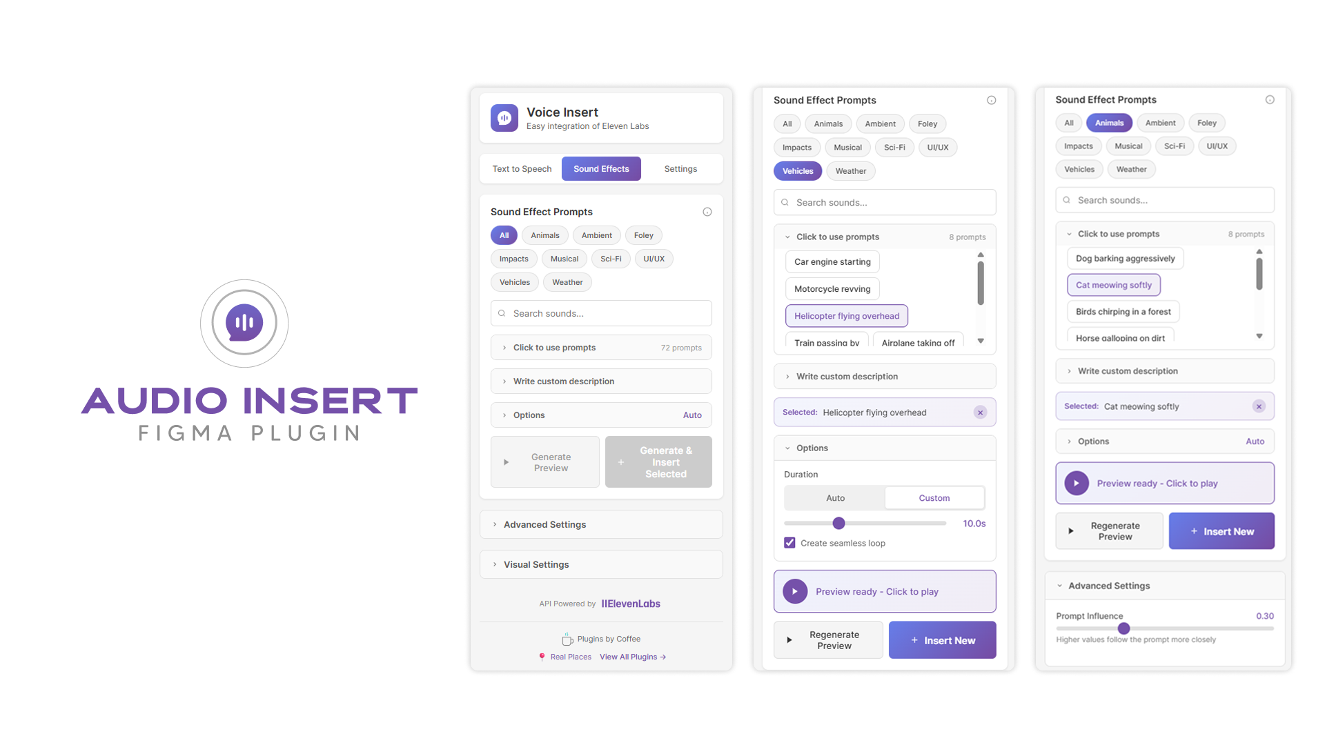 Voice Insert - ElevenLabs in Figma gallery image