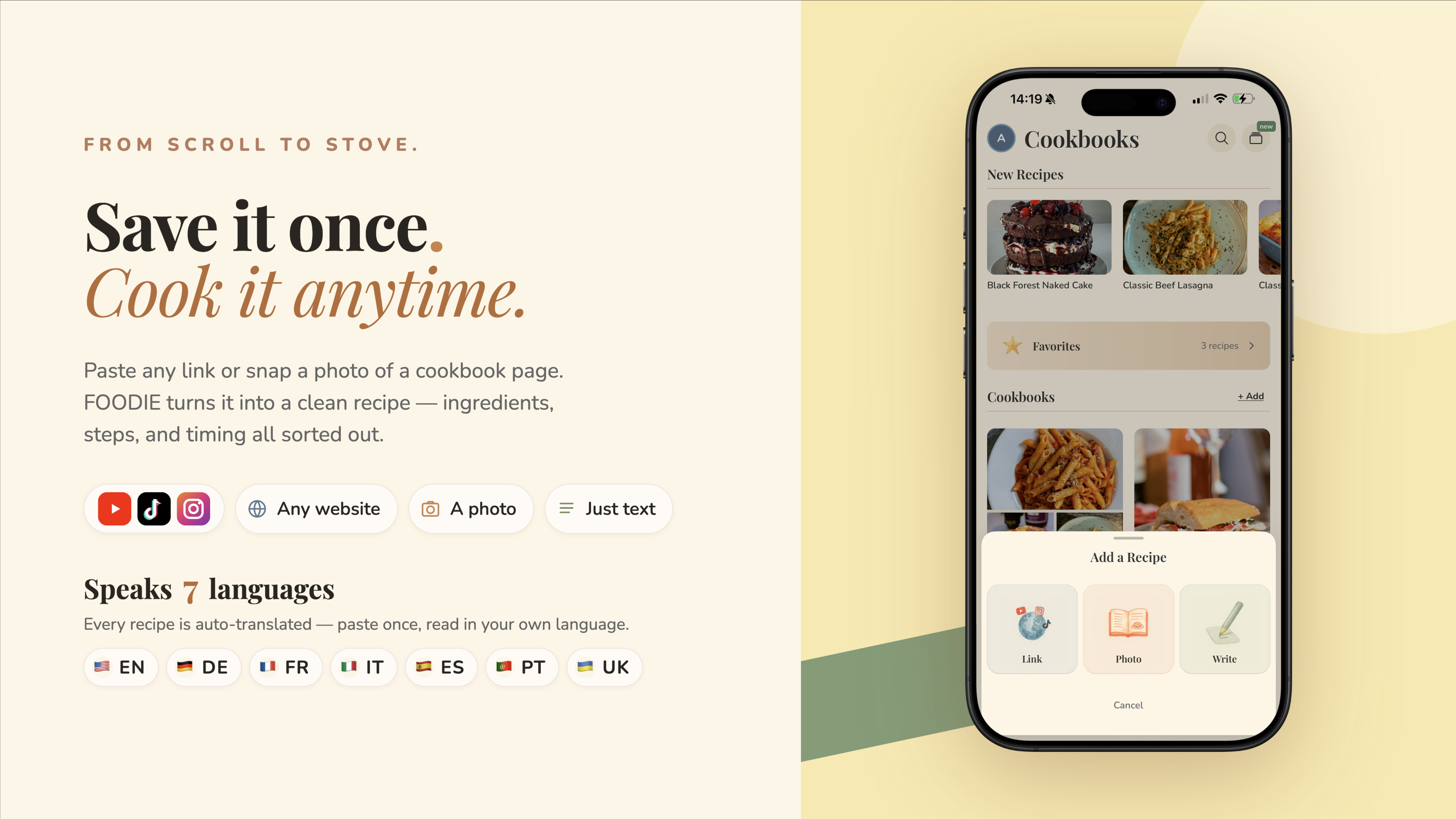 FOODIE AI Chef & Recipe Saver gallery image