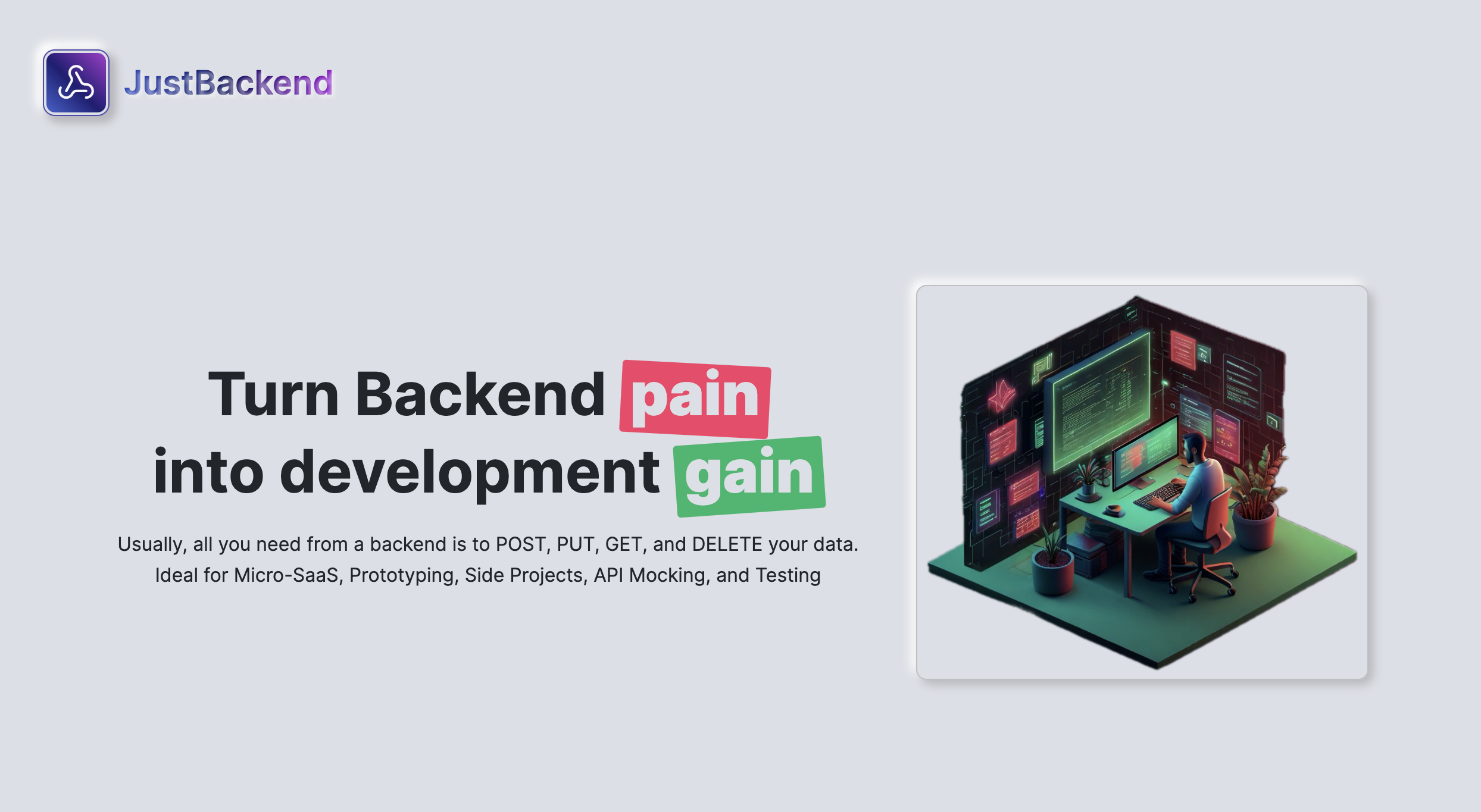 Justbackend - Легкая замена базы данных для гибких проектов медиа 1