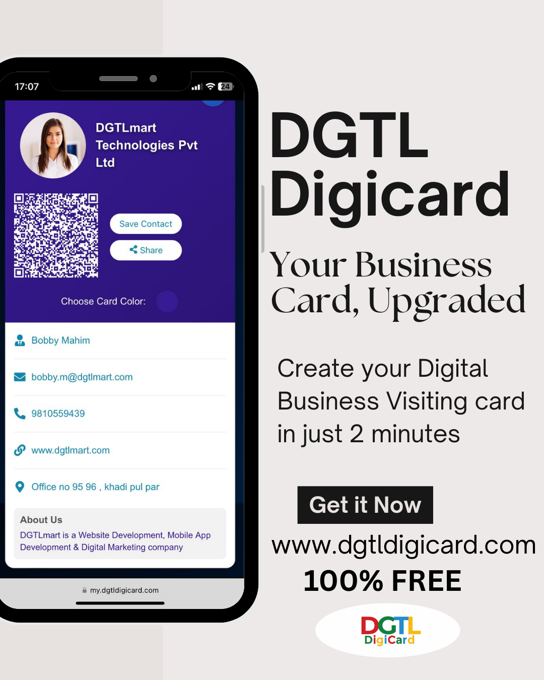Dgtldigicard - Ücretsiz dijital kartvizit medya 3