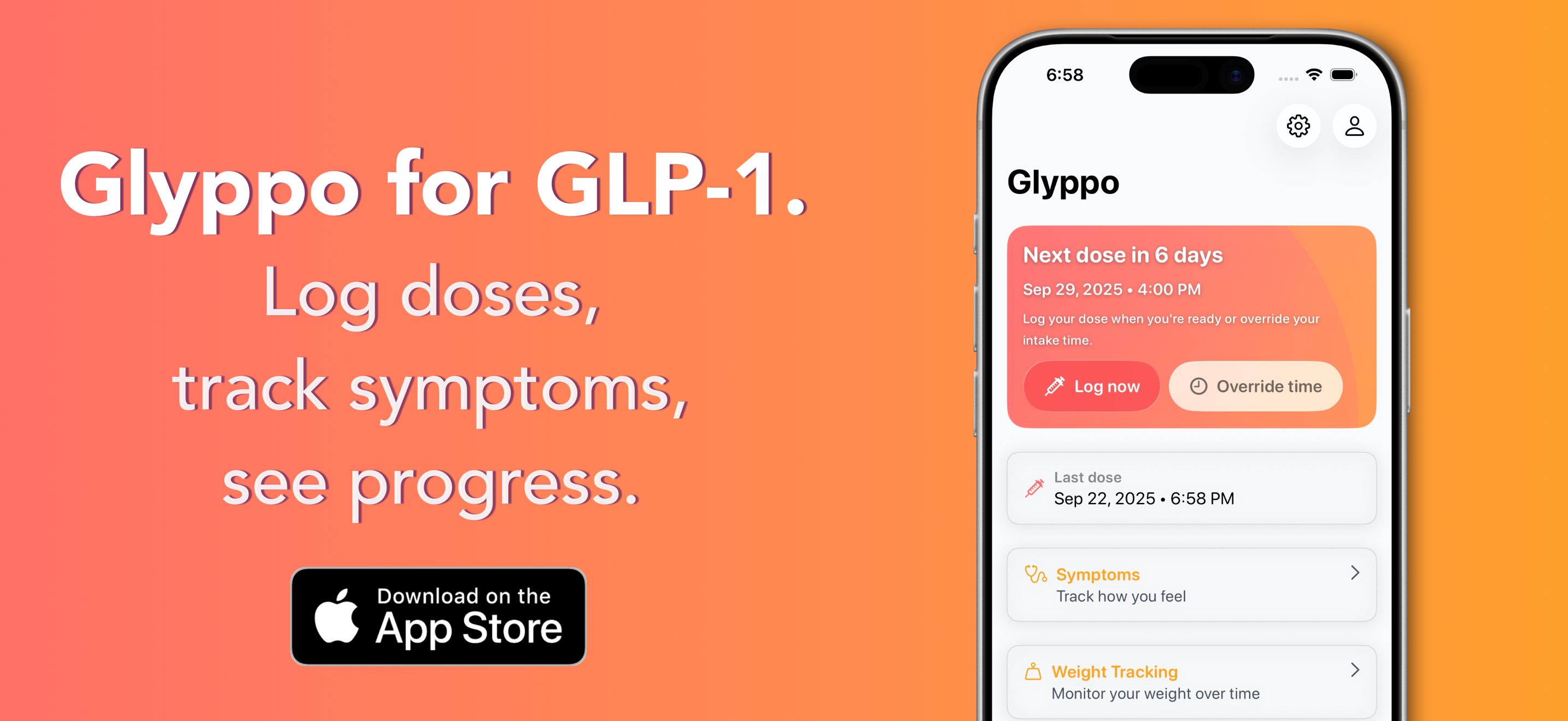 Média Glyppo: GLP-1 et tracker de poids - Votre acolyte GLP-1 pour les doses et les progrès 1
