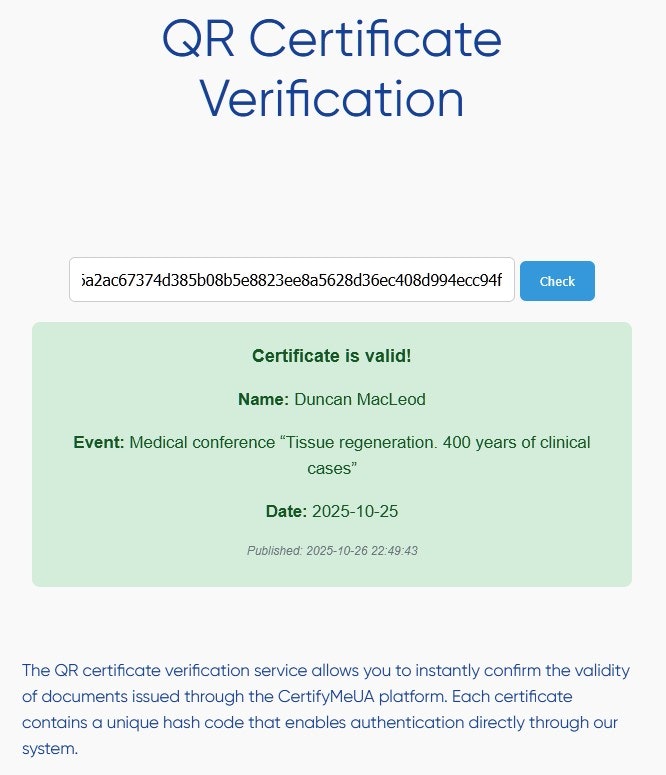 CertifyMeUA. Free maker of certificates gallery image