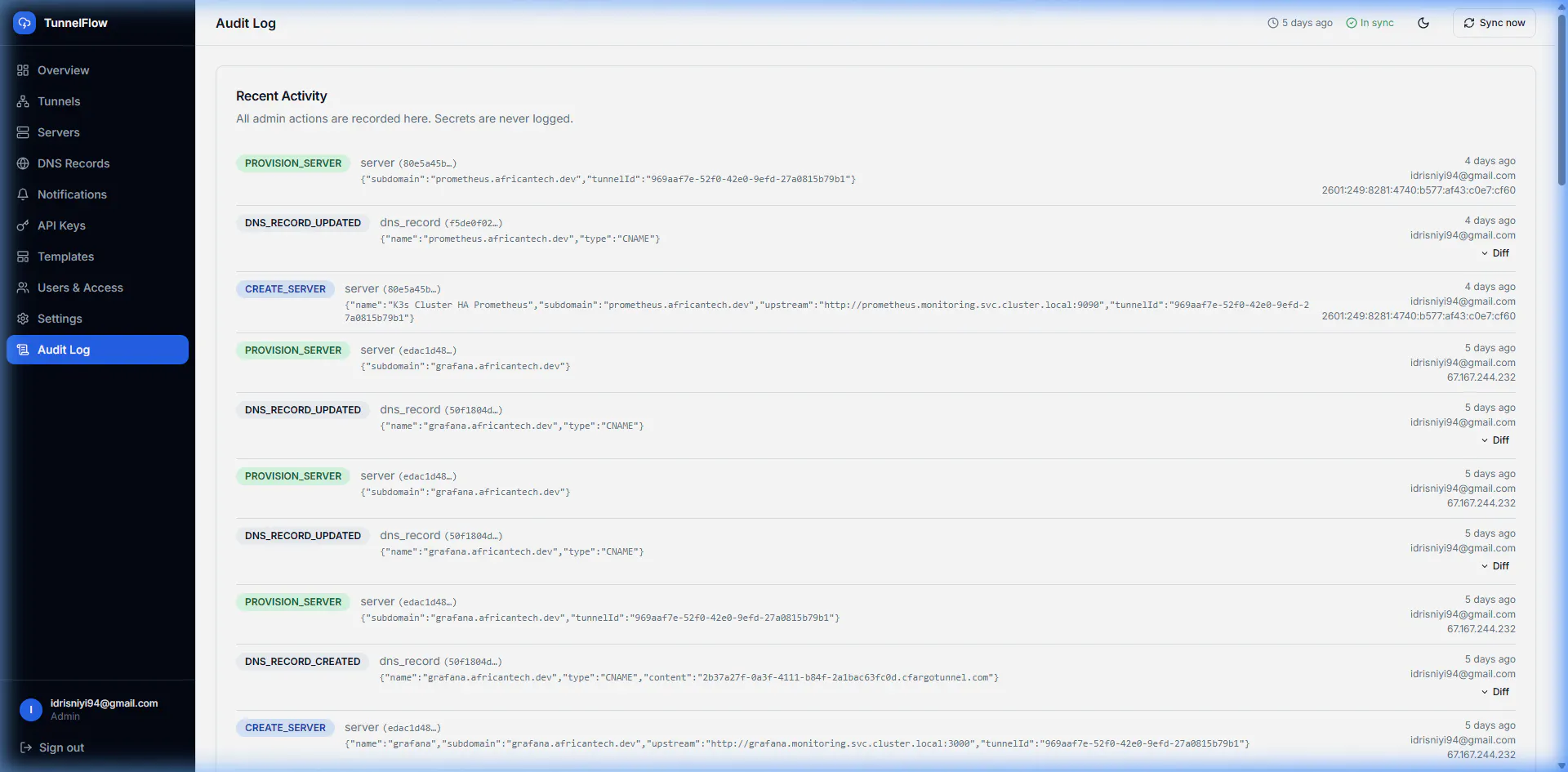 TunnelFlow — Cloudflare Tunnel Manager gallery image