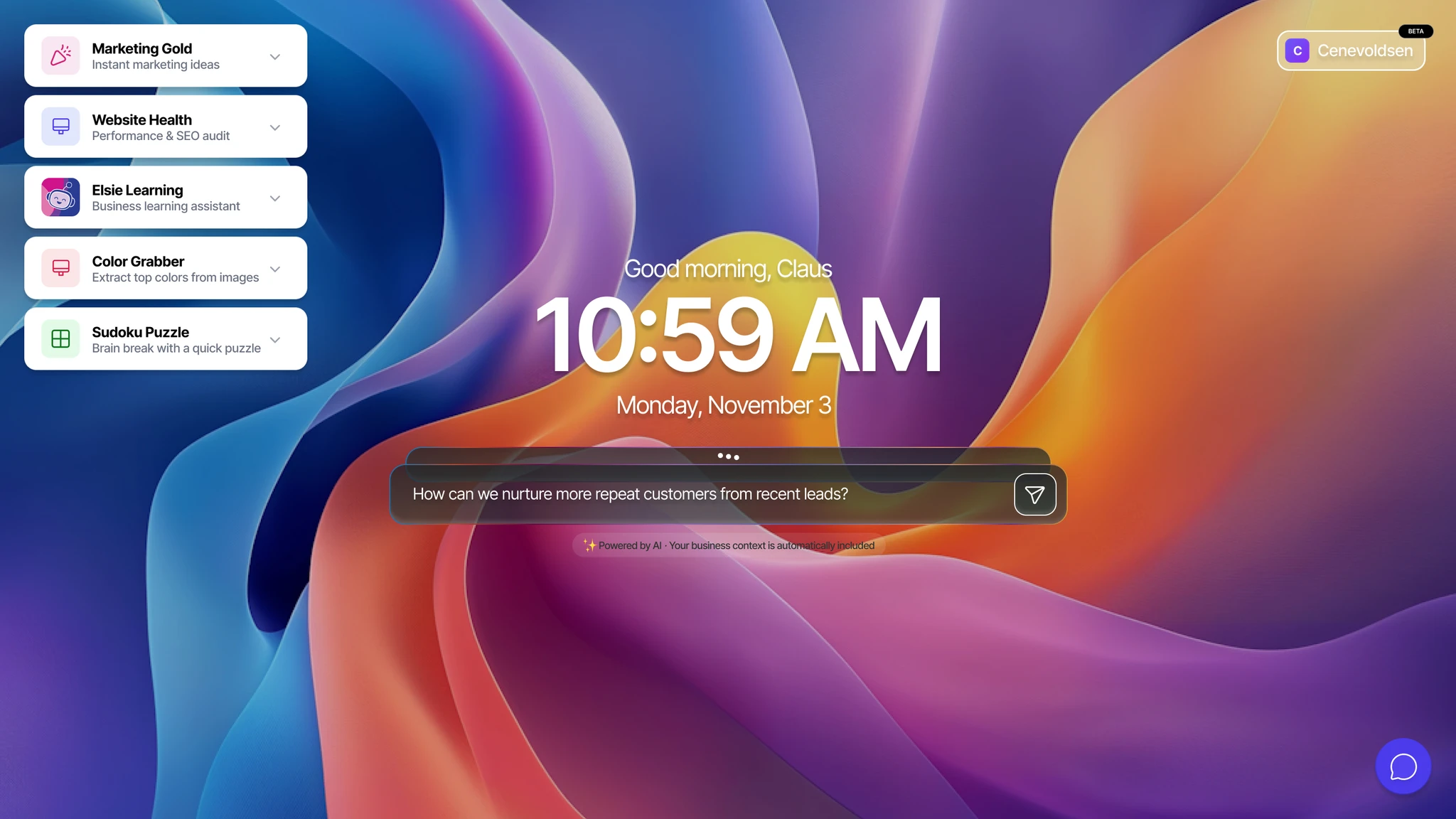 Elsie AI - Main screenshot showing features and interface