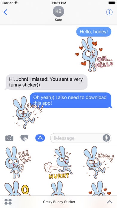 Crazy Bunny Sticker gallery image